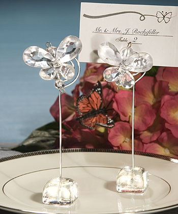 Clear Butterfly Place Card Holders