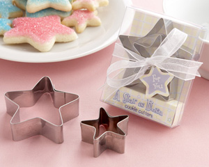 "A Star is Born" Star-Shaped Cookie Cutters with Gift Box and Organza Bow