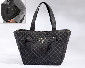 "Knotted Couture" Monogrammed Quilted Tote Bag
