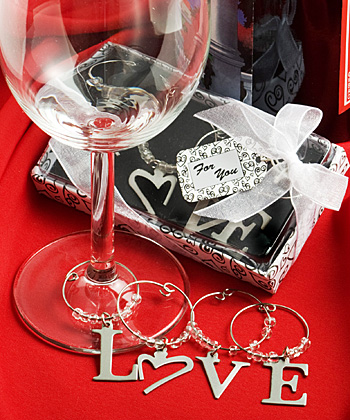LOVE wine charms