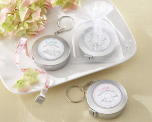 Love Beyond Measure Round Measuring Tape in Organza Drawstring Pouch (Boy or Girl)