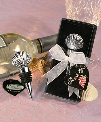 Shell Design Wine Stopper Favors