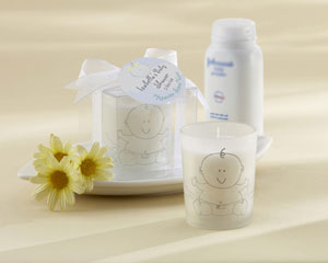 Heaven Scent Baby Powder Fresh Frosted Glass Votive