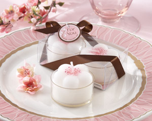 Cherry Blossoms Flower Tea Lights - Set of 4