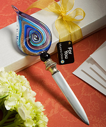 Murano Glass Collection letter opener favors (multi-color)