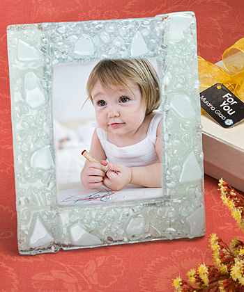 Murano Collection white finish picture frame