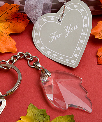 Choice Crystal Collection leaf key chain favors