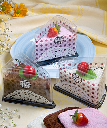 Slice of Cake towel favor