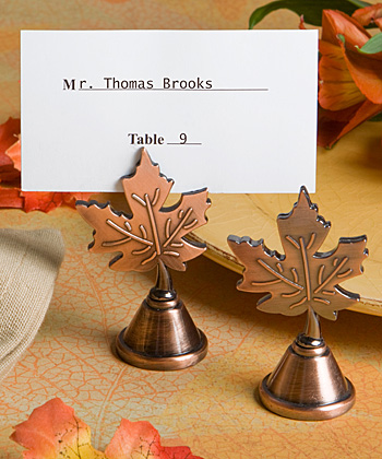 Autumn leaf design placecard holders