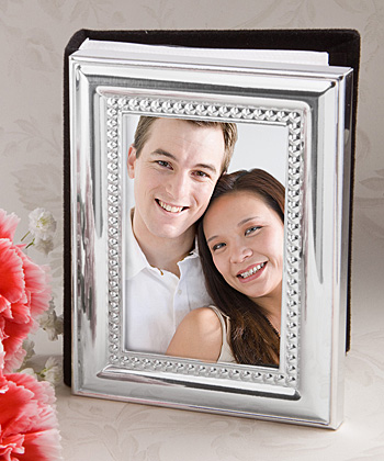 Silver metal frame design photo album