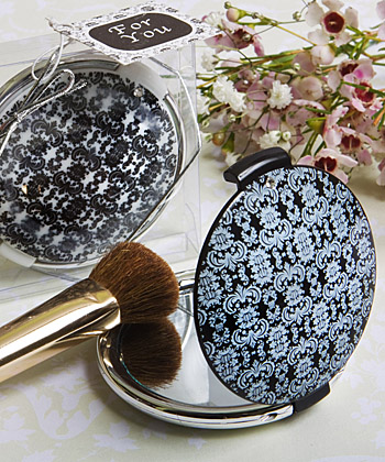 Classy Compacts Collection damask design compact favors