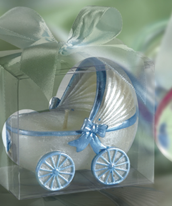 Baby carriage candle