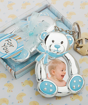 Teddy bear design photo frame key chains