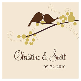 Love Bird Square Tag