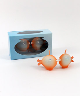 Kissing Fish Mini Candles ( Set of 6 )