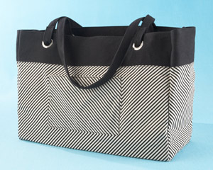 "Kensington" Personalized Reversible Tote with Wristlet