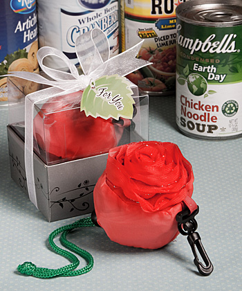 Rose design reusable nylon bag favors