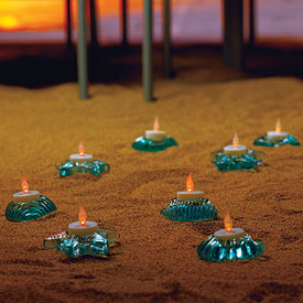 Sea Animal Glass Candle Holders (Set of 3)