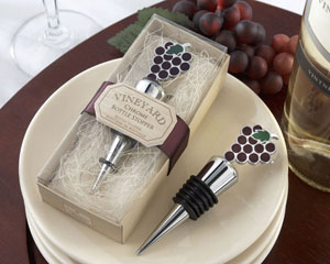 Vineyard Select Enamel and Chrome Bottle Stopper