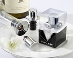 Hats Off! Chrome Top Hat Wine Pourer/Bottle Stopper