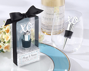 "Hugs & Kisses from Mr. & Mrs." XO Bottle Stopper