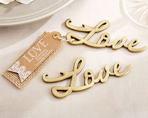 LOVE ANTIQUE GOLD BOTTLE OPENER