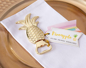 GOLD PINEAPPLE BOTTLE OPENER