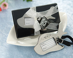 Airplane Luggage Tag in Gift Box with suitcase tag