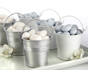 Tin Favor Pails (Silver or White)
