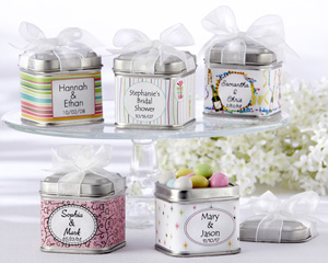 Unexpected Treasures Favor Tin with Pre-Tied Organza Bow - Set of 12