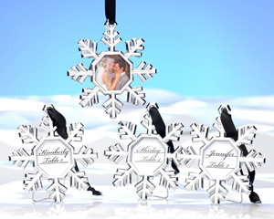 Snowflake Place Card Holder/Ornament (Set of 4)