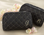 "Cosmetic Couture" Quilted Monogrammed Make-Up Bag