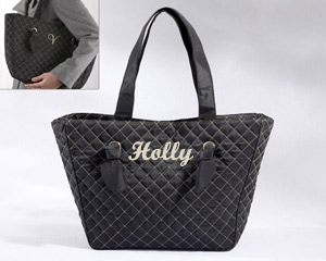 �Knotted Couture� Quilted Tote Bag (Personalization Available)