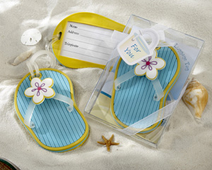 Flip-Flop Luggage Tag in Beach-Themed Gift Box