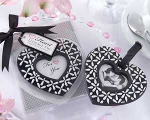 Follow Your Heart  Black-and-White Luggage Tag