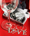 LOVE wine charms