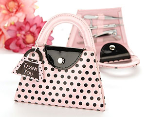 'Pink Polka Purse' Manicure Set