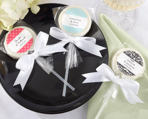 Personalized Vanilla Swirl Lollipop (set of 24)