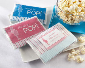 "About to Pop" Microwave Popcorn Favor (Pink or Blue)