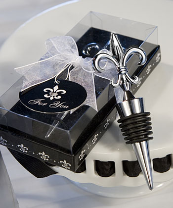 Fleur De Lis Design Wine Bottle Stopper Favors