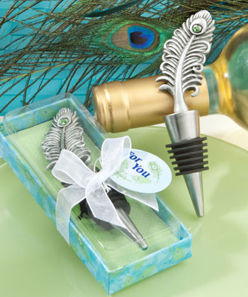 Peacock design bottle stoppers