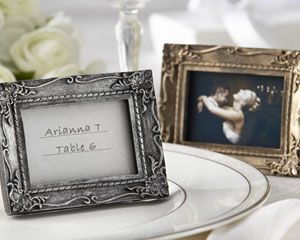 Work of Art Antique-Finish Gold Place Card Holder - Photo Frame