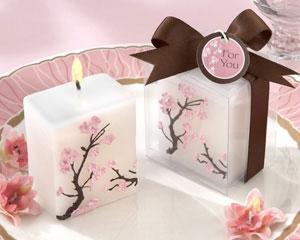 Cherry Blossom Elegance Mini-Pillar Candle