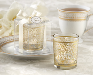 Golden Renaissance Glass Tealight Holder (Set of 4)