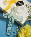 Murano Glass Collection hanging cross favors (white)