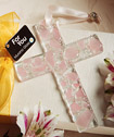 Murano Glass Collection hanging cross favors (pink)