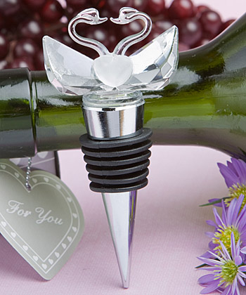 Choice Crystal Collection swan design wine bottle stoppers