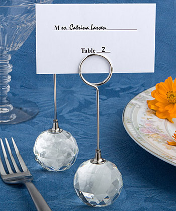 Choice Crystal Collection crystal ball place card holders