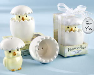 About to Hatch ceramic Baby Chick Salt Pepper Shakers