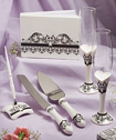 Distinctive Damask Porcelain Collection Wedding Accessory Set